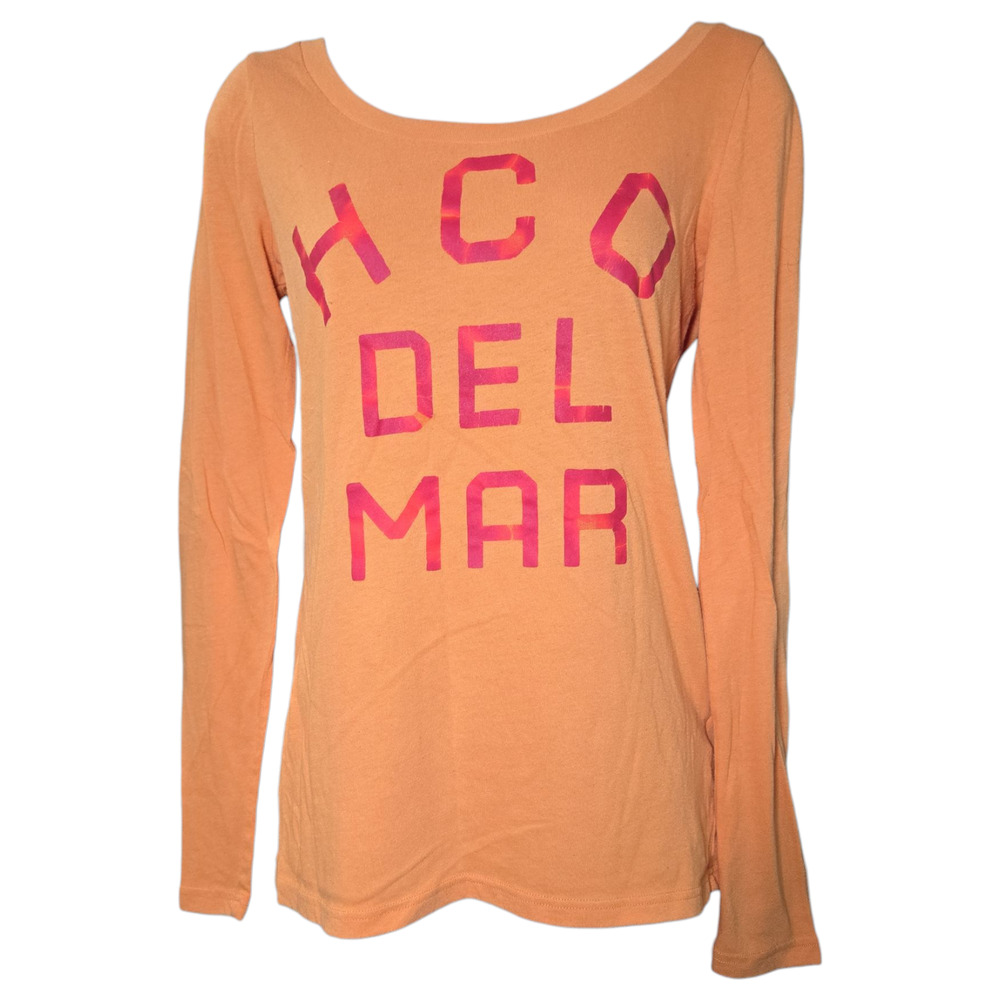 Hollister Co Wom Med HCO Del Mar Orange Long Sleeve Top Teen College 2000s Y2K